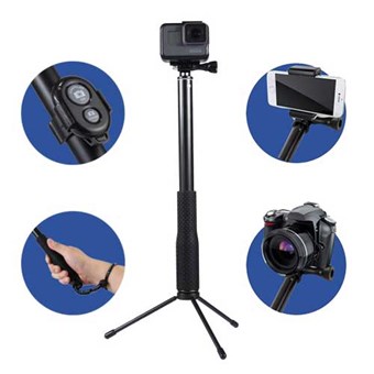 Monopod/ Selfie Rod/ Statief & Remote Set voor Smartphone/GoPro