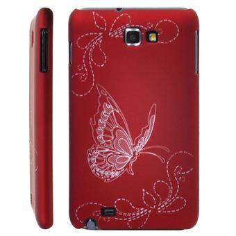 Galaxy Note Butterfly-cover (Rood)