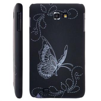 Galaxy Note Butterfly-cover (zwart)