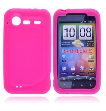 HTC Incredible S siliconen hoes (roze)