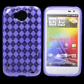 HTC Sensation XL patroon siliconen (paars)