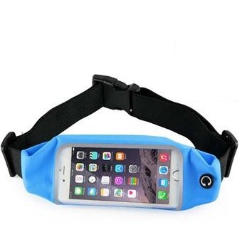 Waterbestendige buiktas voor smartphone 5.5" - Blauw