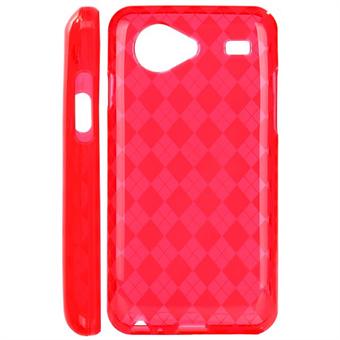 Geruite Cover Galaxy S Advance (Rood)