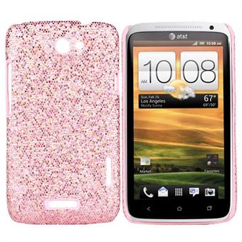 Glinsterende HTC ONE X Cover (roze)