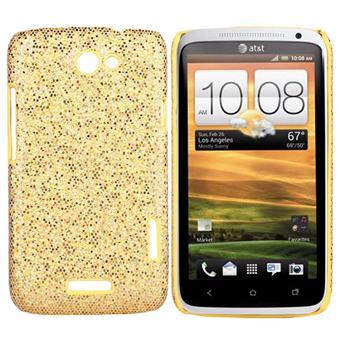 Glinsterende HTC ONE X Cover (Goud)