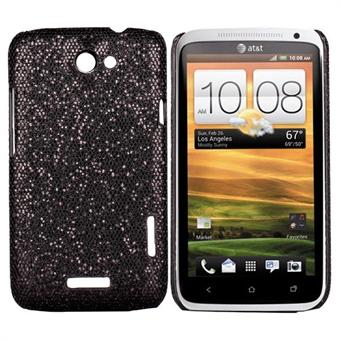 Glinsterende HTC ONE X Cover (zwart)