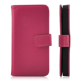 Eenvoudig portemonnee-hoesje iPhone 5 / iPhone 5S / iPhone SE 2013 (roze)