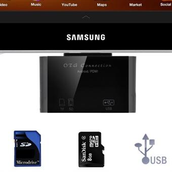 OTG Connection Kit + Card Reader voor Galaxy Tab