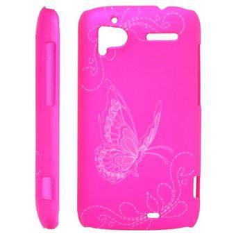 Vlinders Cover voor HTC Sensation (Hot Pink)