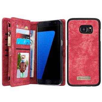CaseMe Flap Wallet voor Samsung Galaxy S7 Edge - Rood