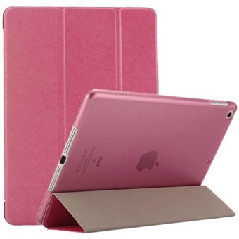 Silky Trifold Case in Faux Leather voor iPad Air en iPad 9.7 "- Magenta