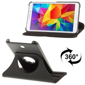 360 roterende lederen hoes voor Tab 4 7.0 (zwart)