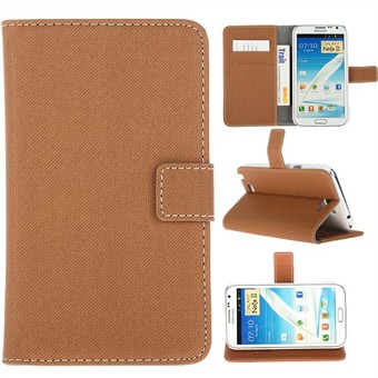 Stoffen hoesje Samsung Galaxy Note 2 (bruin)