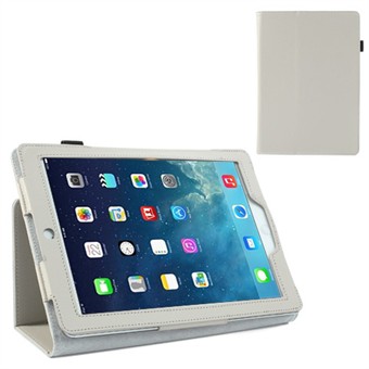 Deluxe leren hoes voor iPad Air (wit)