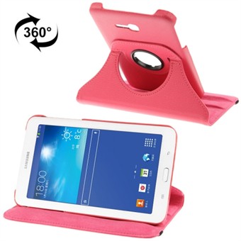 360° roterende leren hoes voor Tab 3 Lite (magenta)