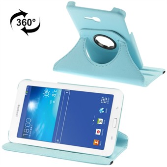 360 roterende leren hoes voor Tab 3 Lite (turkoois)