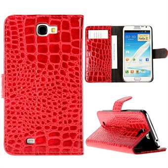 Krokodillen hoesje voor Galaxy Note 2 (Rood)