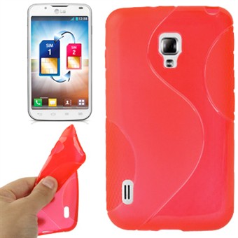 S-Line Siliconen Cover LG Optimus L7 2 Dual (Rood)