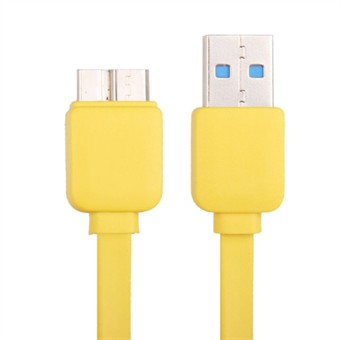 Platte USB 3.0 oplaad-/synchronisatiekabel 1M (geel)