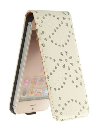 Bling Bling Diamond Case voor iPhone 5 / iPhone 5S / iPhone SE 2013 (wit)