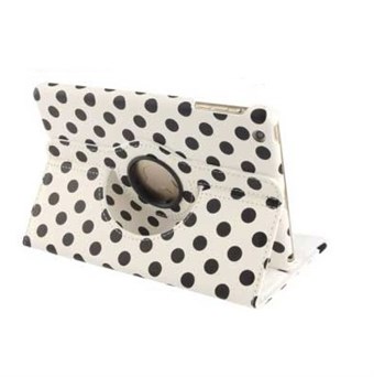 Dots Series roterende hoes voor iPad Mini 1/2/3 (wit)