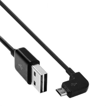 Elbow Micro USB naar USB 2.0 Kabel 5 meter - Zwart