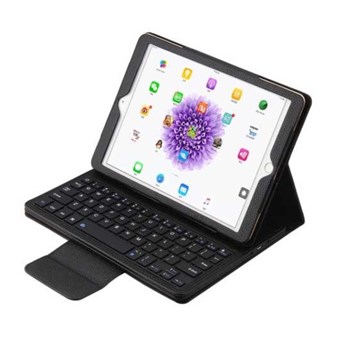 Case in PU-leer met Bluetooth-toetsenbord en plastic hoes voor iPad - zwart