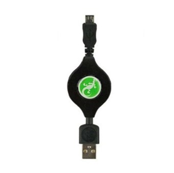 Gecko Gear Micro Retract USB-datakabel van 80 cm