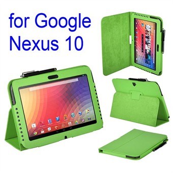Leren hoes voor Google Nexus 10-tablet (groen)