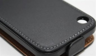 Leren hoesje voor iPhone 3G/3GS (wit/zwart)