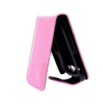 Leren hoesje voor HTC Wildfire S (roze-donker)