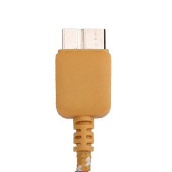 Nylon USB 3.0 oplaad-/synchronisatiekabel 1M (geel)