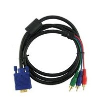VGA HD15 naar 3 RCA Component Video Kabel - 1.5M (Zwart)