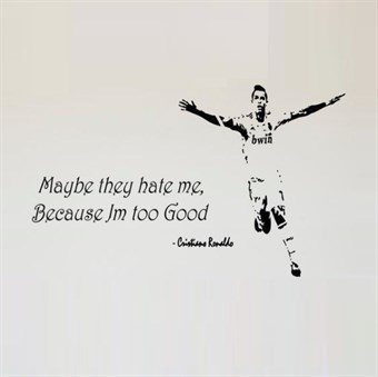 Muurstickers - Hate/Good Ronaldo