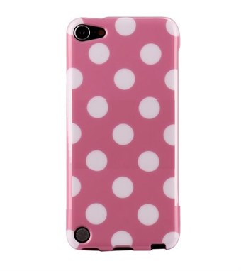 IPod Touch 5/6 Cover Dots (babyroze, wit)