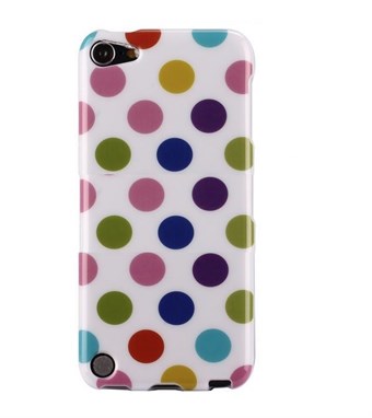 IPod Touch 5/6 Cover Dots (wit, veelkleurig)