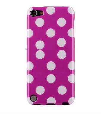 IPod Touch 5/6 Cover Dots (paars, wit)