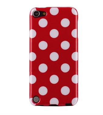 IPod Touch 5/6 Cover Stippen (Rood, Wit)