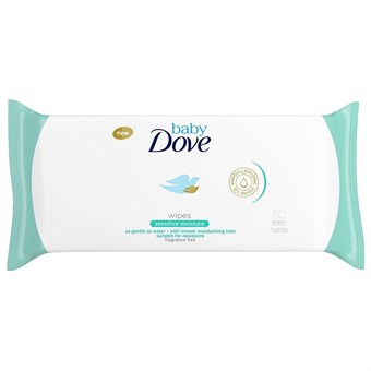 Dove Babydoekjes Sensitive - Natte doekjes voor de gevoelige huid - 50 st.