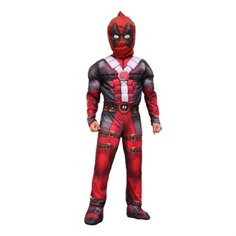 Deadpool Kostuum - Kinderen - Incl. Pak + Riem + Masker - Groot - 130-140 cm