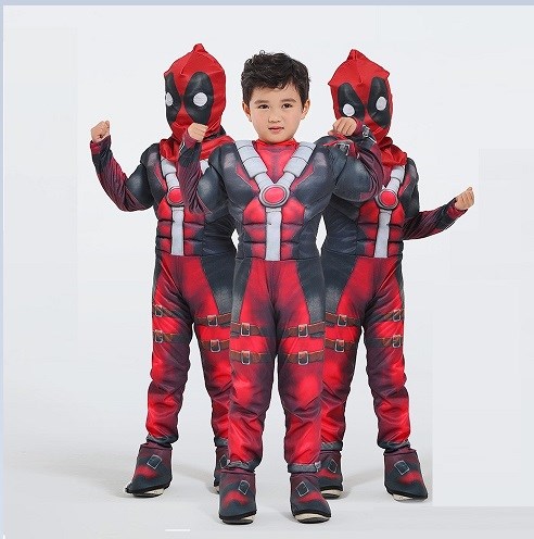 Document Vergelijkbaar Afleiding Deadpool Kostuum - Kinderen - Incl. Pak + riem + masker - Groot