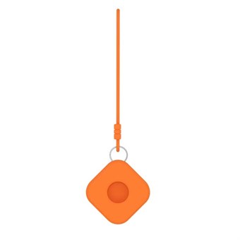 AirTag Sleutelhanger Houder - Siliconen - Oranje