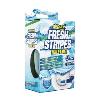 AirPure Fresh Stripes Toiletgel - Toiletreiniger - Alternatief voor toiletblokken - Ocean Breeze - Geur van de zee