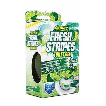 AirPure Fresh Stripes Toiletgel - Toiletreiniger - Alternatief voor Toiletblokken - Lime Zing - Scent of Lime