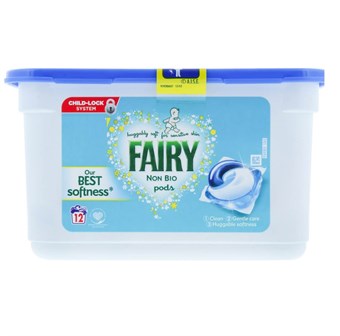Fairy Non Bio Wash Capsules - Vloeibaar wasmiddel - 12 Wash