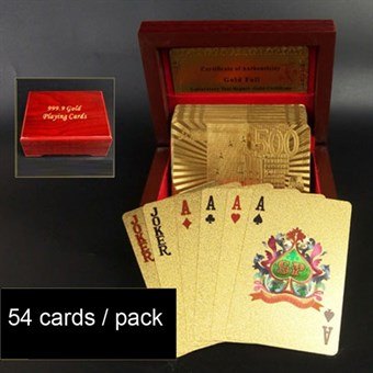 Vergulde speelkaarten - 24-karaats folie - Euro Gold Gift Edition