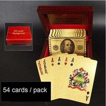 Vergulde speelkaarten - 24-karaats folie - Dollar Gold Gift Edition