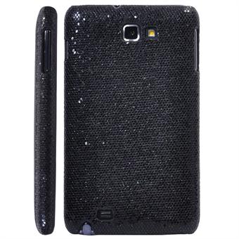 Galaxy Note glinsterende hoes (zwart)