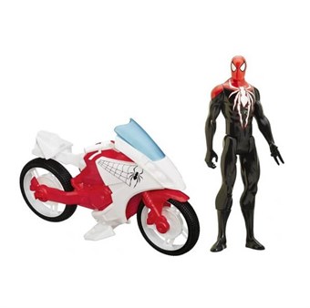 Spiderman-actiefiguur - Incl. Motorfiets - 30 cm 