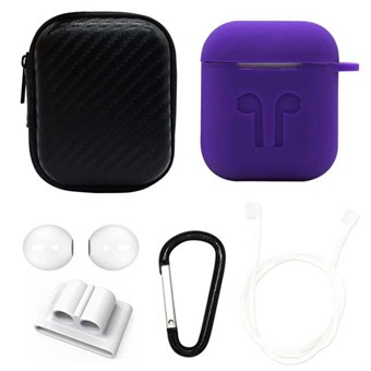 6-in-1 AirPods-accessoireset - paars